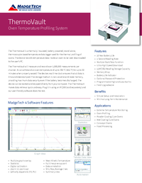 Thumbnail of document Data Sheet - ThermoVault Oven Temperature Profiler